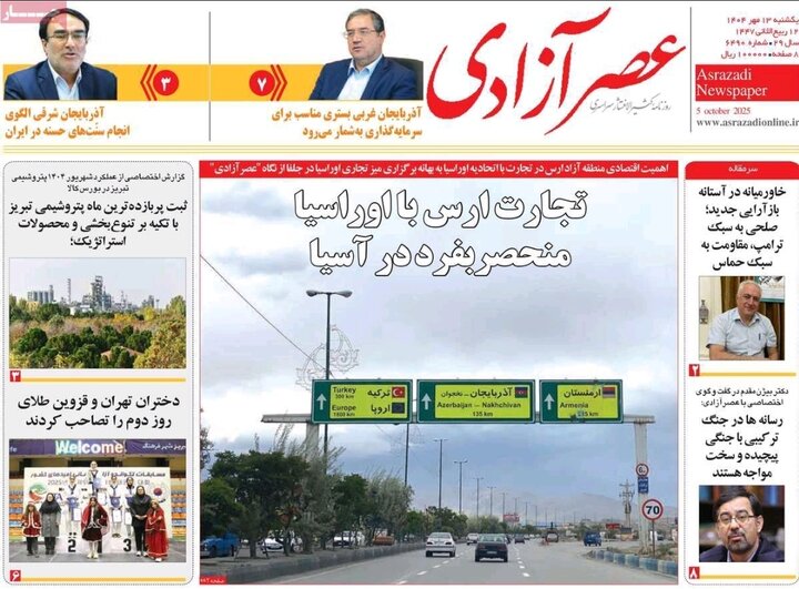 روزنامه های آذربایجان‌شرقی
