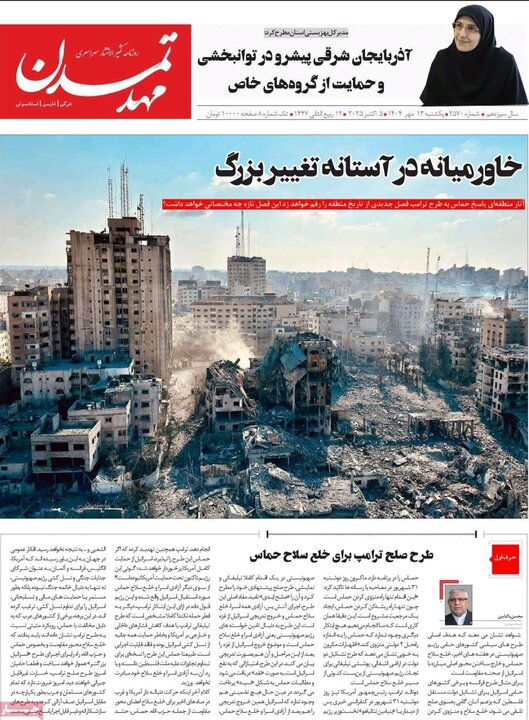 روزنامه های آذربایجان‌شرقی