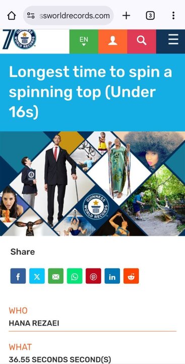 هانا رضایی ۶ ساله کوچکترین ایرانی رکورددار جهان شد