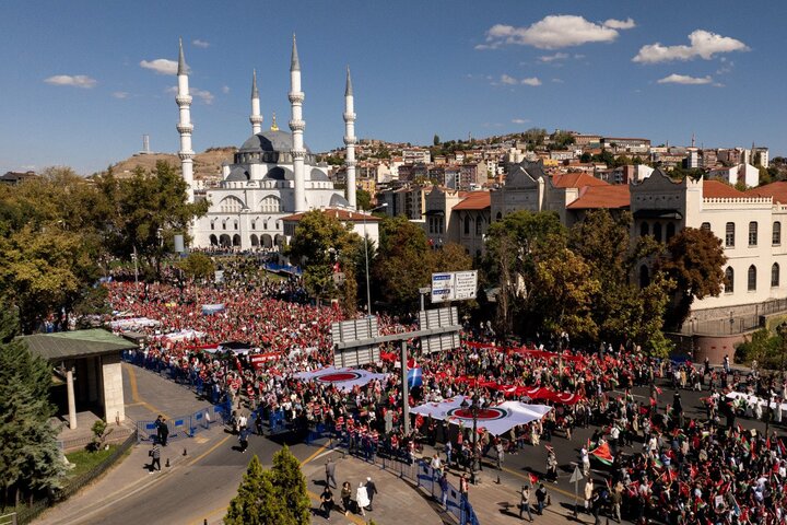 Ankara’da Gazze için “Kararlılık Yürüyüşü”