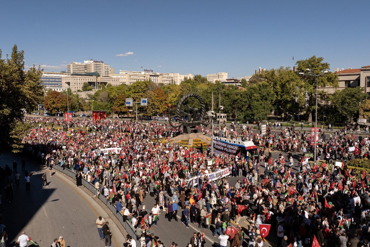 Ankara’da Gazze için “Kararlılık Yürüyüşü”