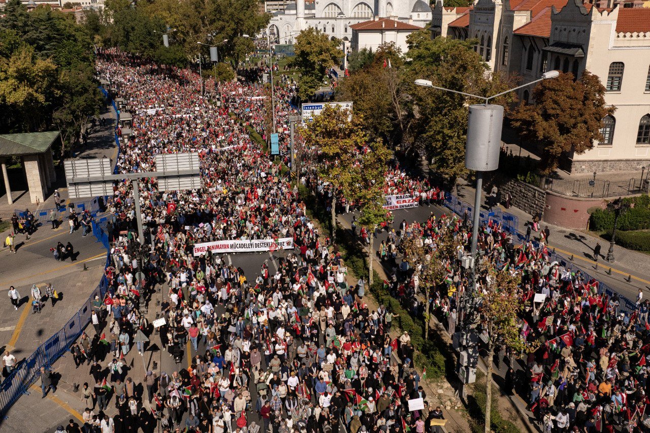 Ankara’da Gazze için “Kararlılık Yürüyüşü”