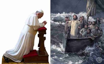 O Christ, I wish you were at least in the ( Global Sumud Flotilla )  instead of the Pope.