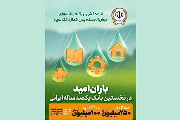 برپایی چهل‌وپنجمین قرعه‌کشی حساب‌های قرض‌الحسنه پس انداز بانک سپه