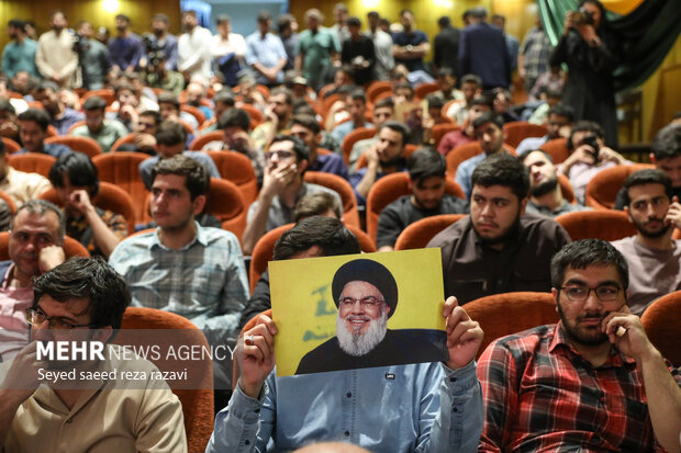 مراسم بزرگداشت شهید نصرالله و سالروز عملیات طوفان‌الاقصی 33
