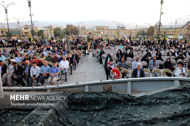 گردهمایی دلداگان مقاومت در حمایت از کاروان صمود در همدان