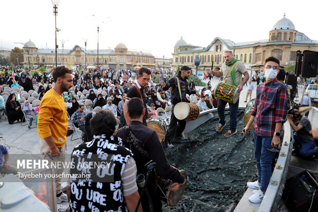 گردهمایی دلداگان مقاومت در حمایت از کاروان صمود در همدان