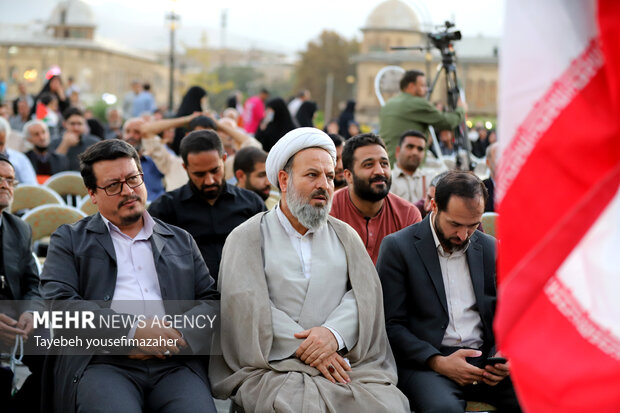 گردهمایی دلداگان مقاومت در حمایت از کاروان صمود در همدان