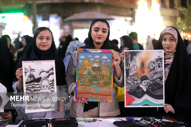 گردهمایی دلداگان مقاومت در حمایت از کاروان صمود در همدان