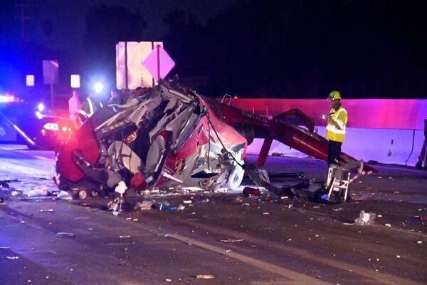 Copter crash on Sacramento highway leaves 3 in critical state