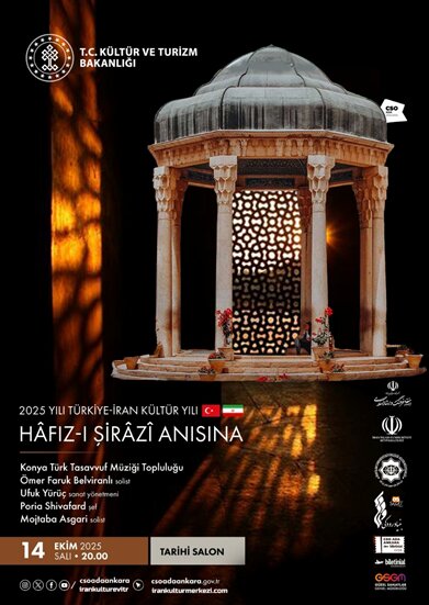 İran ve Türkiye kültür bakanlarının katılımıyla “Hafız Gecesi” Ankara’da düzenlenecek