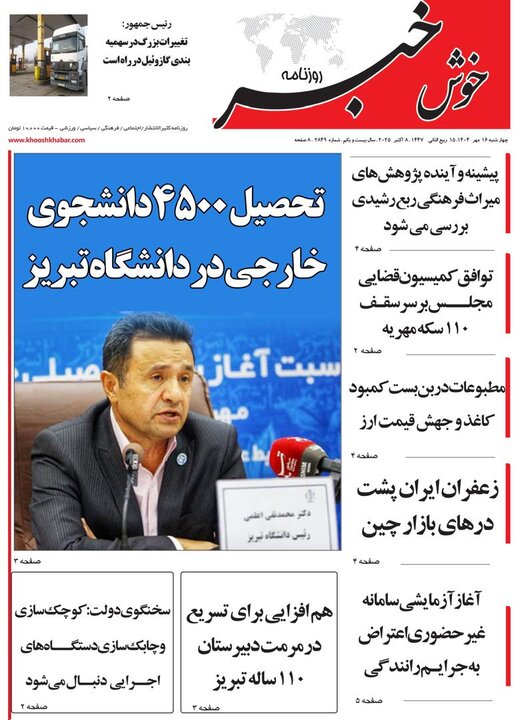 روزنامه های آذربایجان‌شرقی