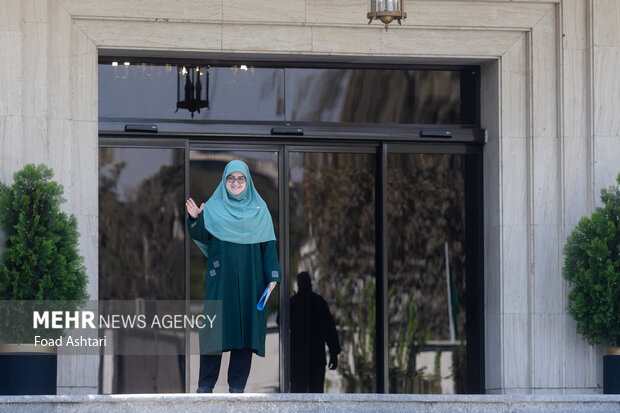 فاطمه مهاجرانی، سخنگوی دولت در حاشیه جلسه هیئت دولت