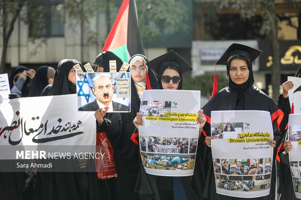 اجتماع دانشجویان مشهدی همزمان با دومین سالگرد عملیات طوفان الاقصی
