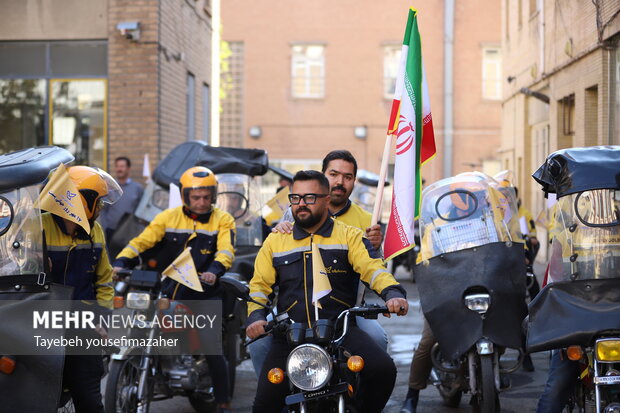 رزمایش پستچی‌های همدانی در روز جهانی پست