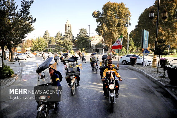 رزمایش پستچی‌های همدانی در روز جهانی پست