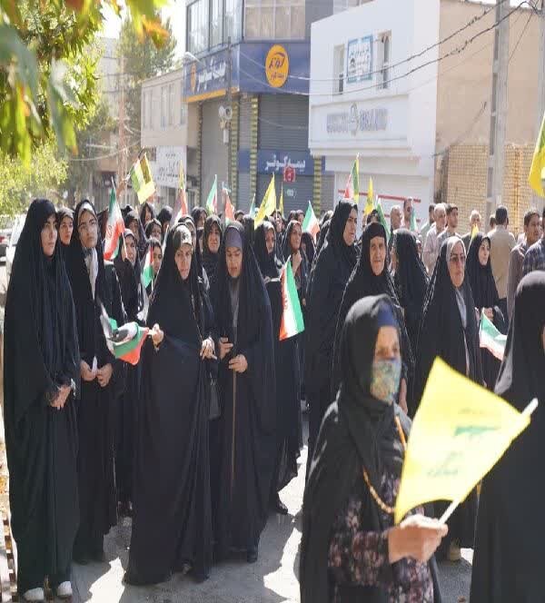 فریاد مرگ بر آمریکا و رژیم صهیونی در راهپیمایی بشارت نصر