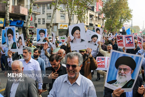 راهپیمایی «بشارت نصر» در رشت