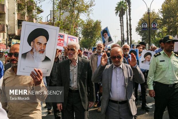 راهپیمایی «بشارت نصر» در رشت