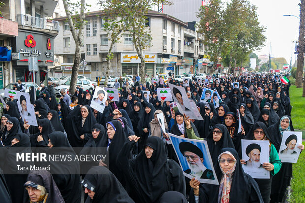 راهپیمایی «بشارت نصر» در رشت