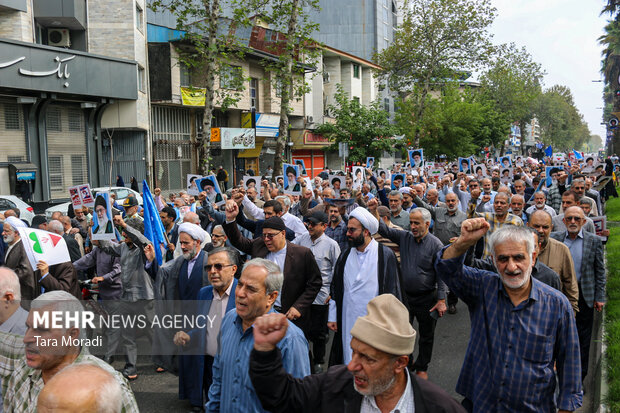 راهپیمایی «بشارت نصر» در رشت