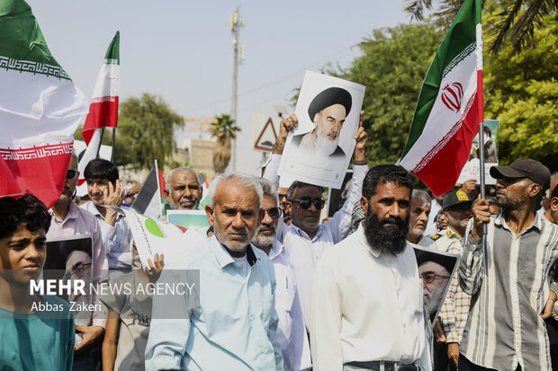 راهپیمایی «بشارت نصر» در بندرعباس برگزار شد