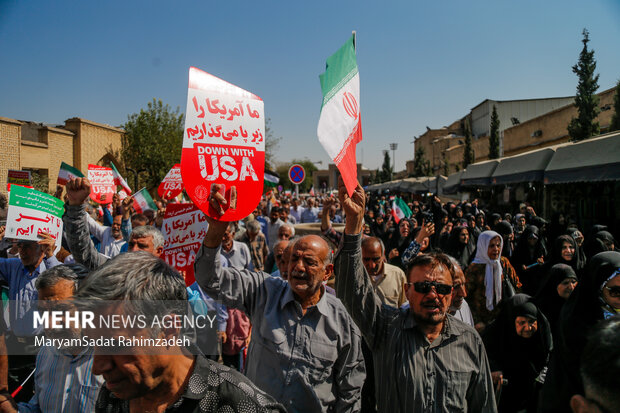 راهپیمایی بشارت نصر در شیراز