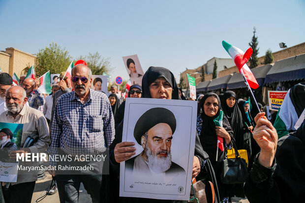راهپیمایی بشارت نصر در شیراز