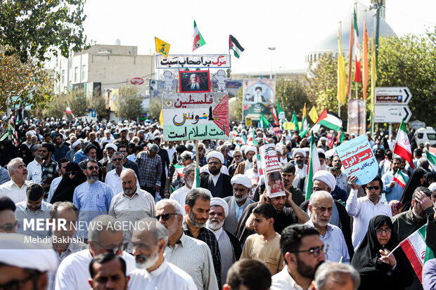 راهپیمایی بشارت نصر در قم