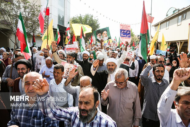 راهپیمایی بشارت نصر در قم