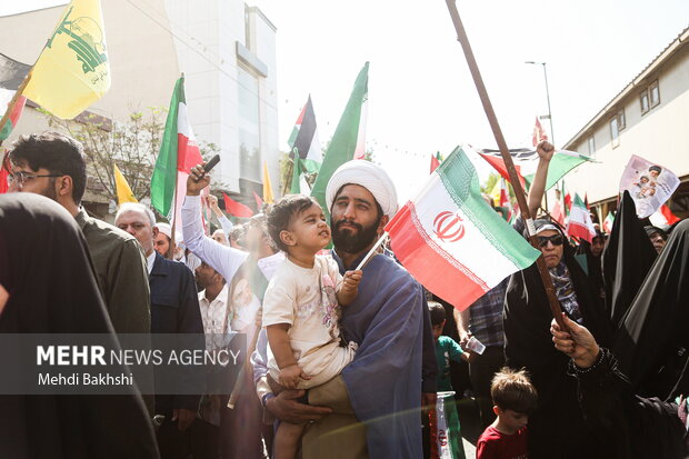 راهپیمایی بشارت نصر در قم