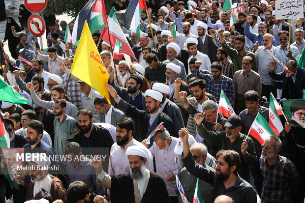 راهپیمایی بشارت نصر در قم