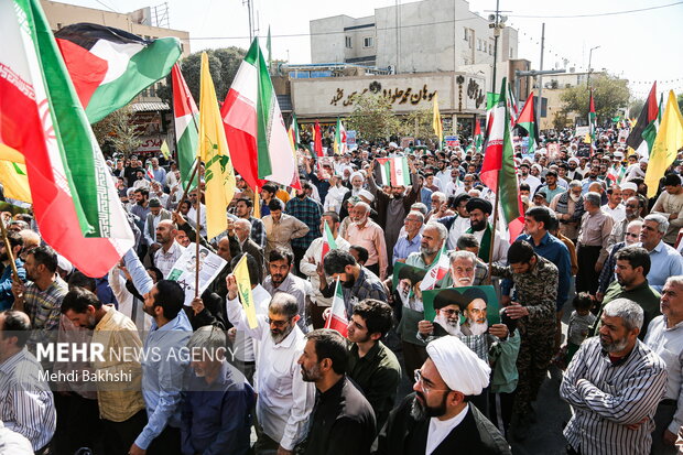 راهپیمایی بشارت نصر در قم