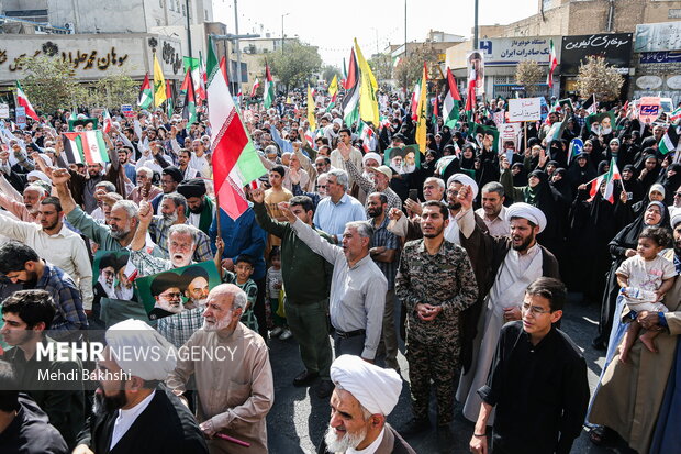 راهپیمایی بشارت نصر در قم