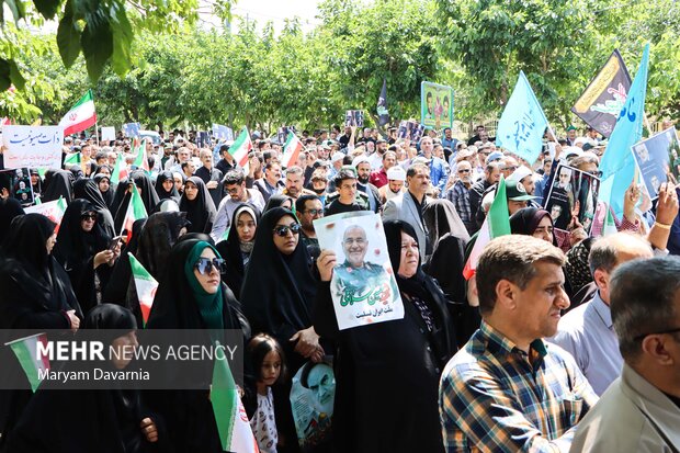 راهپیمایی حمایت از مردم مظلوم غزه و حمایت از کاروان جهانی صمود در بجنورد