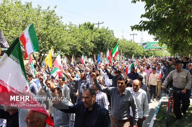 راهپیمایی حمایت از مردم مظلوم غزه و حمایت از کاروان جهانی صمود در بجنورد