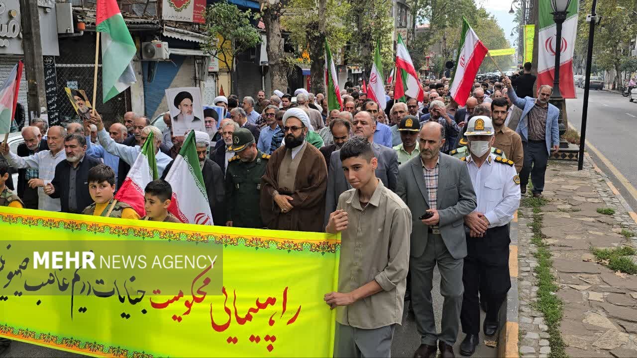 تصاویری از راهپیمایی «بشارت نصر» در رشت