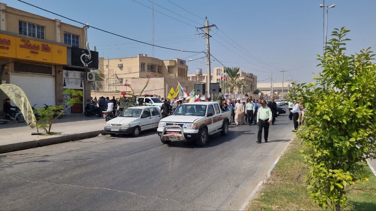 راهپیمایی «بشارت نصر» در گناوه برگزار شد