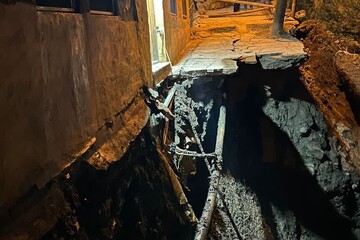 رانش ناگهانی یکی از معبرهای شهرک تاریخی ماسوله