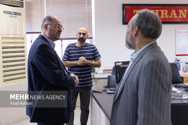حضور حسین قرایی مدیرکل روابط عمومی سازمان صدا و سیما در خبرگزاری مهر