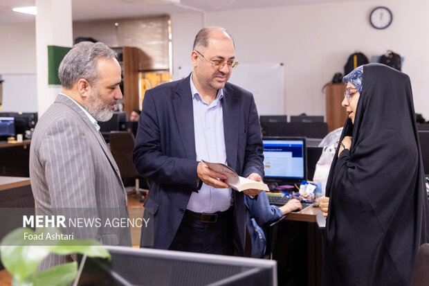 حضور حسین قرایی مدیرکل روابط عمومی سازمان صدا و سیما در خبرگزاری مهر
