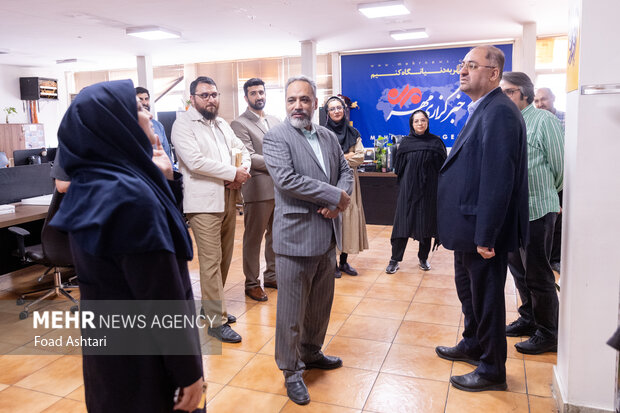 حضور حسین قرایی مدیرکل روابط عمومی سازمان صدا و سیما در خبرگزاری مهر