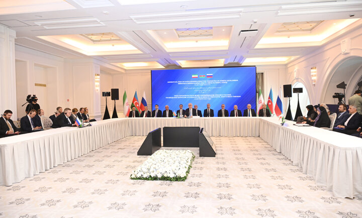 Iran, Azerbaijan, Russia hold trilateral meeting in Baku Iran, Azerbaijan, Russia hold trilateral meeting in Baku