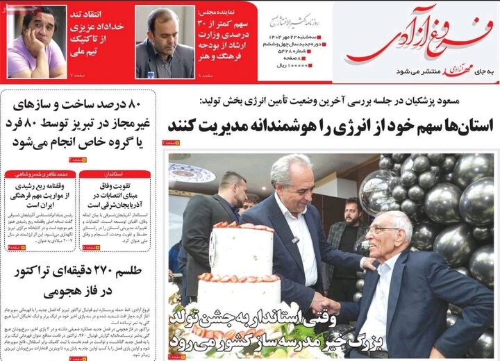 روزنامه های آذربایجان‌شرقی