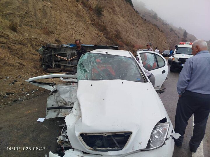 وقوع حادثه رانندگی در محور فولاد محله - کیاسر؛ 2 نفر جان باختند