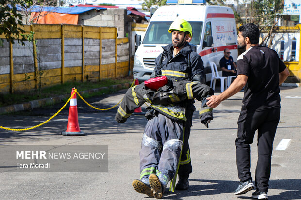 رقابت چالش FCC آتش نشانان کشور در رشت