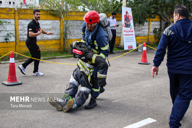 رقابت چالش FCC آتش نشانان کشور در رشت