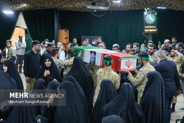 وداع با پیکر مطهر شهید اقتدار ابوالقاسم مهری در معراج شهدای تهران