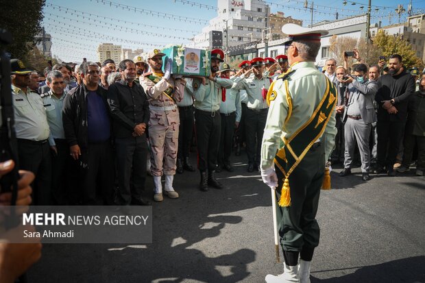 تشییع پیکر مرزبان شهید «سجاد صیامی» در مشهد