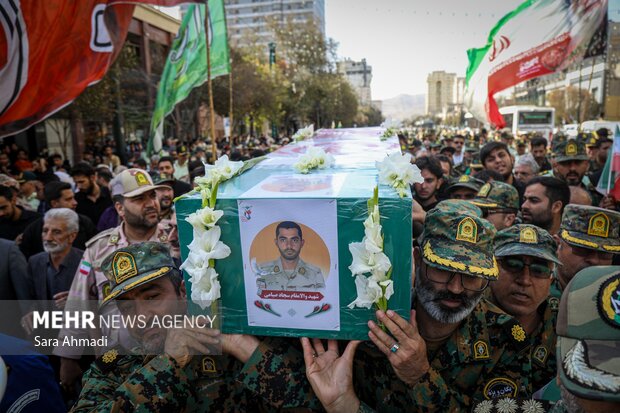 تشییع پیکر مرزبان شهید «سجاد صیامی» در مشهد